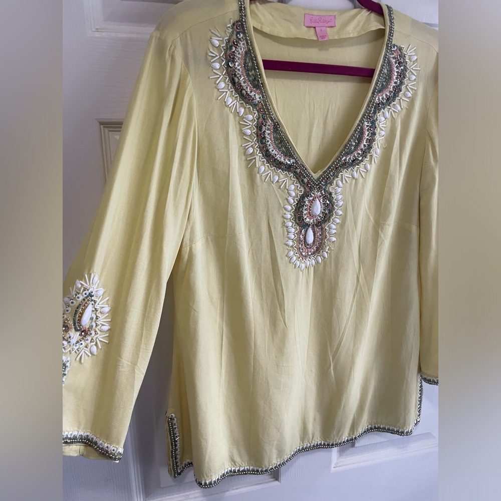 Lilly Pulitzer beaded blouse size small